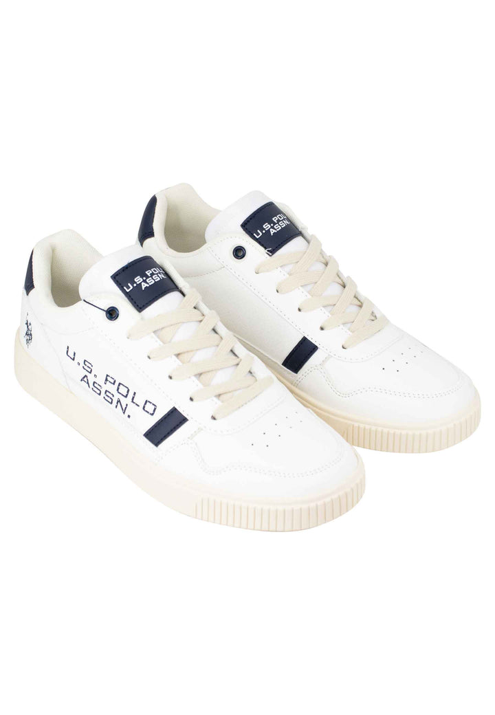 Spatarella Sneakers uomo in eco pelle e tessuto bianco Limitato a 3 giorni