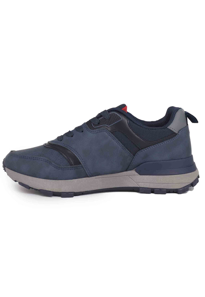Spatarella Sneakers uomo in eco pelle blu Esporta salva