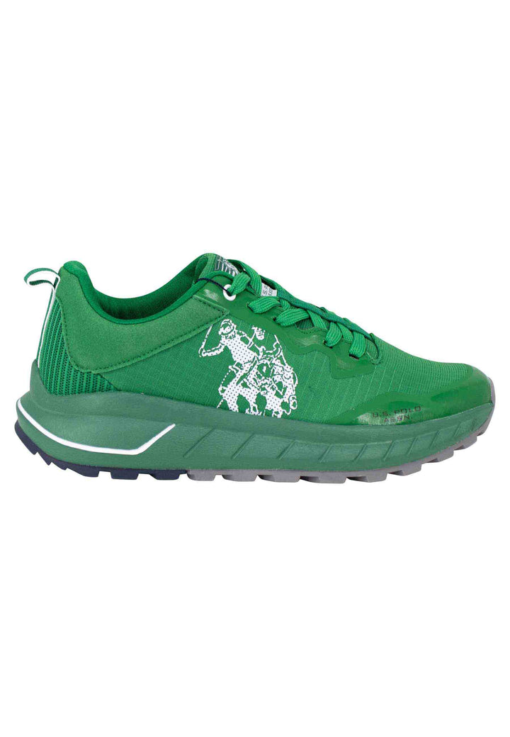 Spatarella Sneakers uomo in camoscio e tessuto verde Black Friday Prezzi