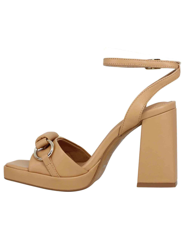 Spatarella Sandali donna in pelle naturale con cinturino alla caviglia tacco alto e plateau Promozione Limitata
