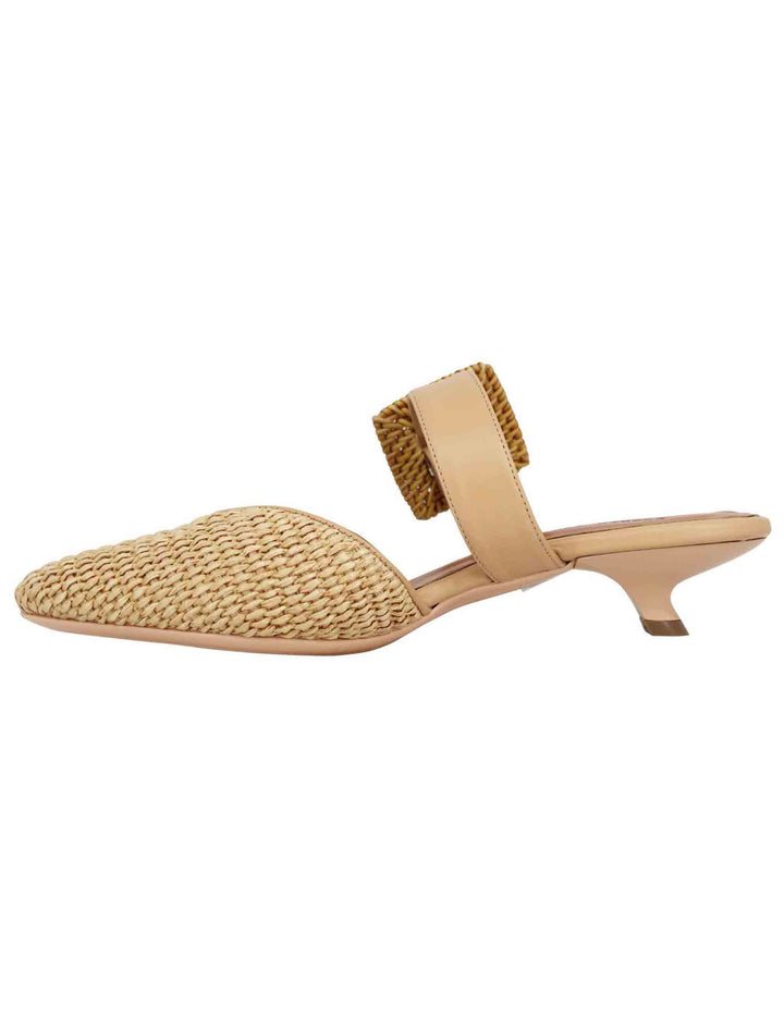 Spatarella Sandali donna in rafia naturale con cinturino e fibbia Sconto