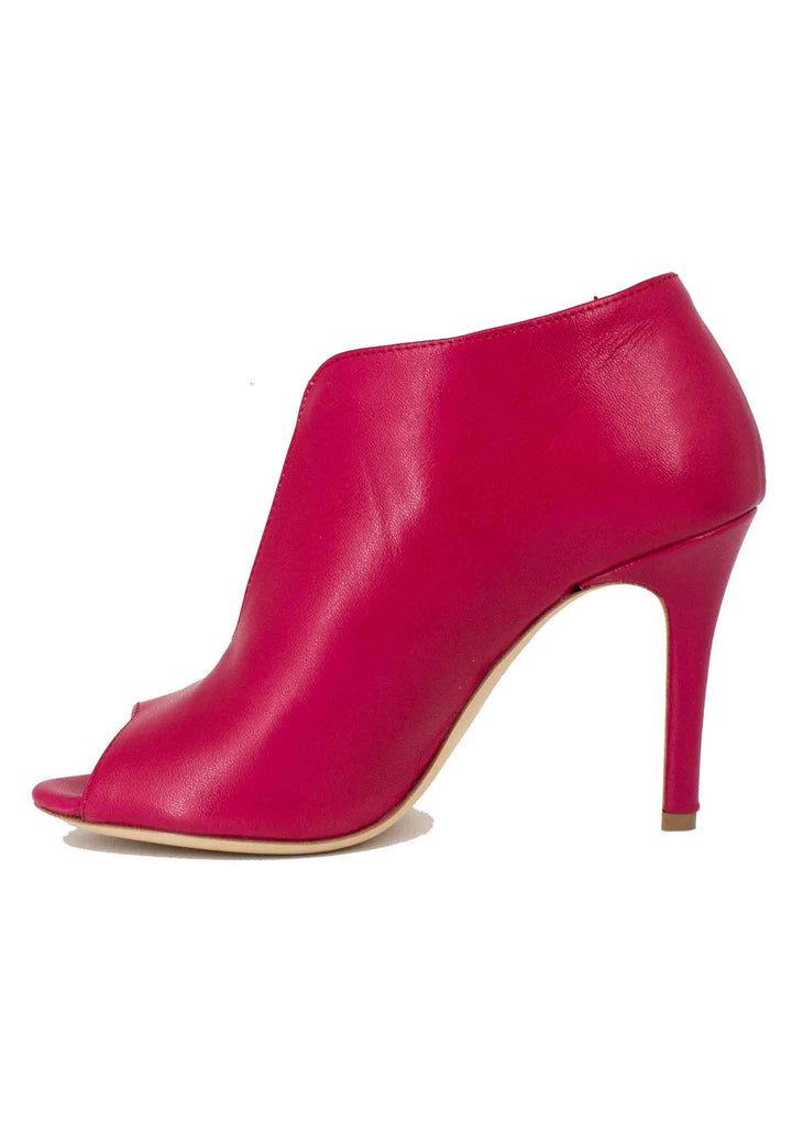 Spatarella Sandali donna in pelle rossa con cinturino e tacco alto Offerte
