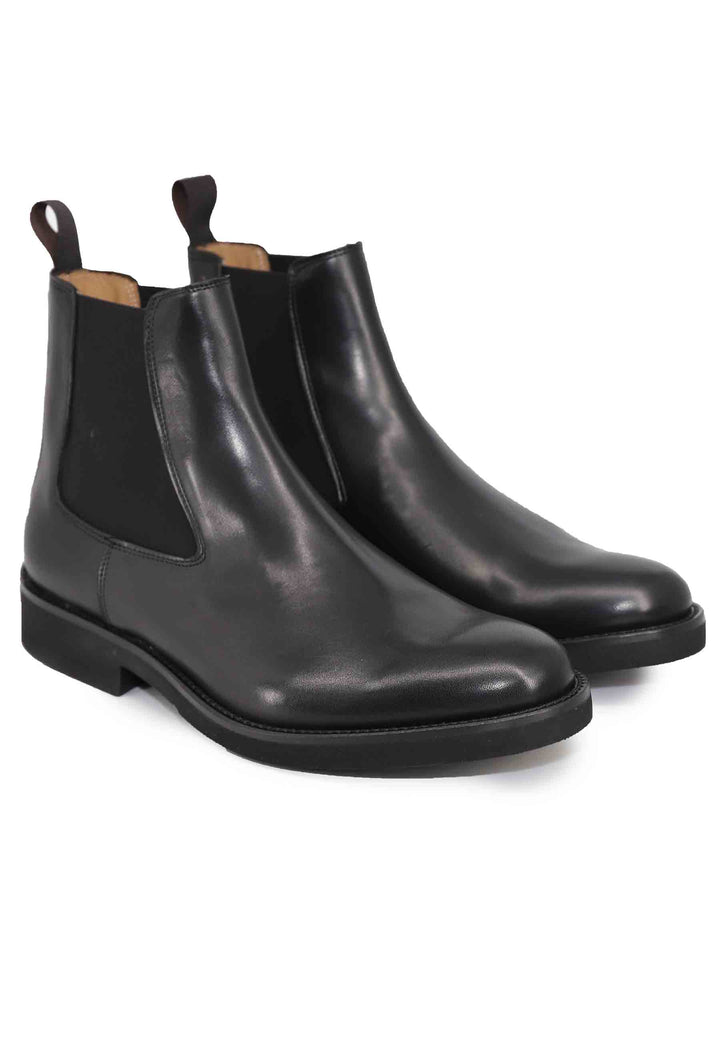 Spatarella Stivaletti chelsea boot uomo in pelle nera con suola ultra leggera Ultimo giorno
