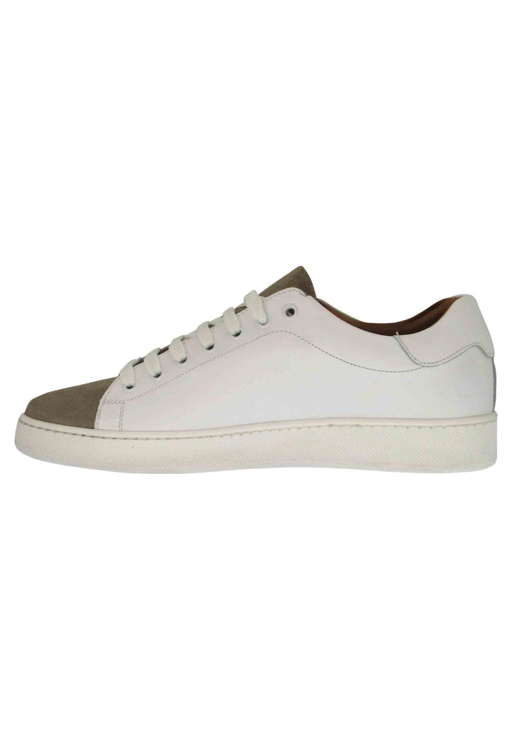 Spatarella Sneakers uomo in pelle off white con fondo in gomma Pezzi Unici