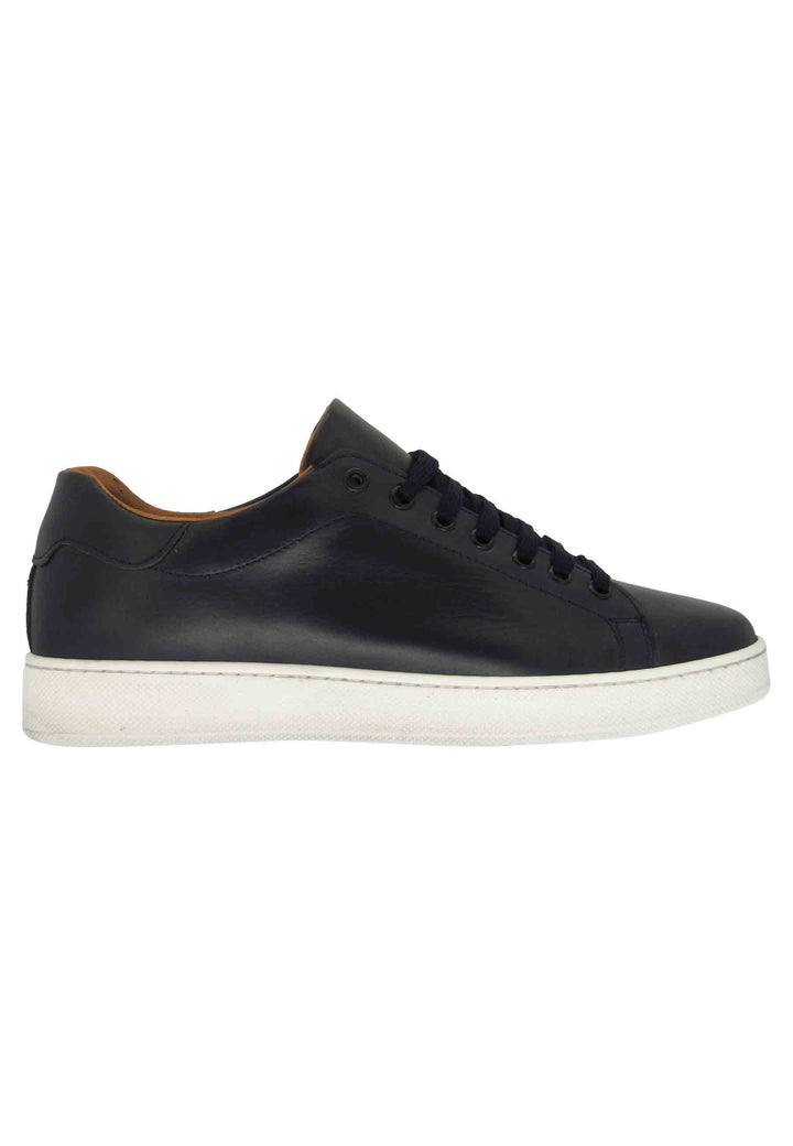 Spatarella Sneakers uomo in pelle blu con fondo in gomma Qualità Garantita