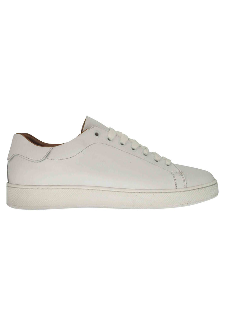 Spatarella Sneakers uomo in pelle bianca con fondo in gomma Negozi Online