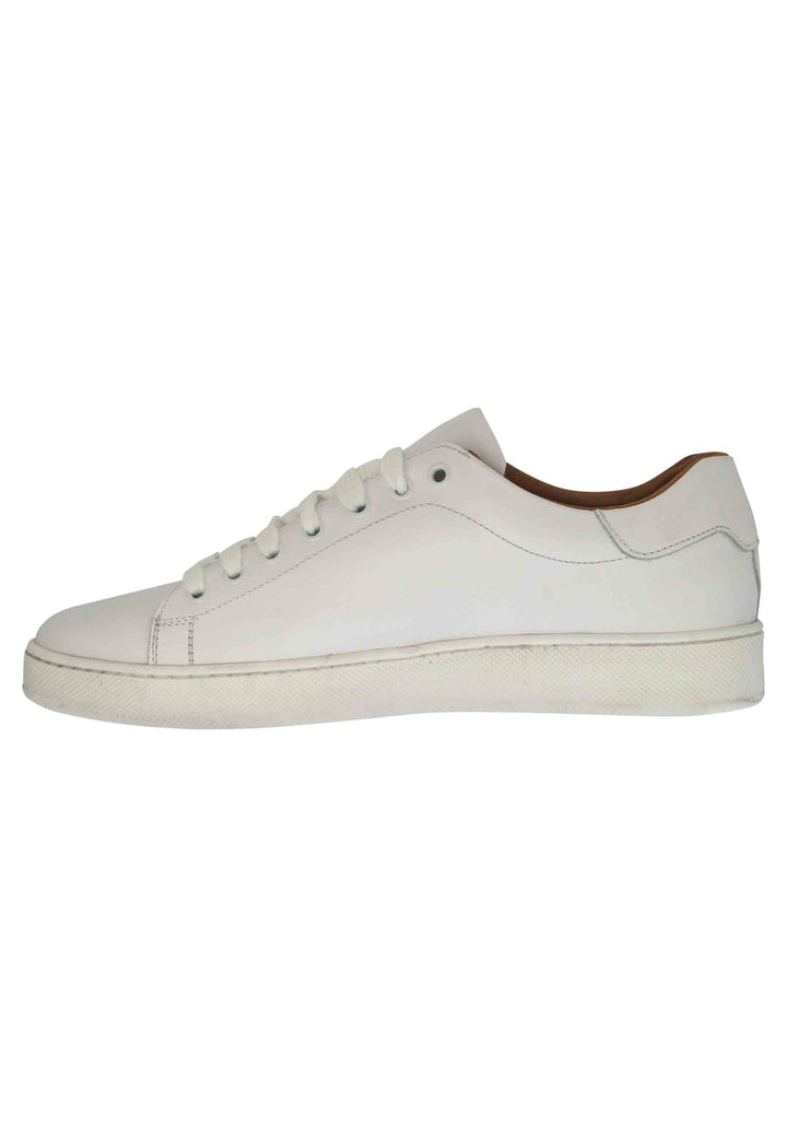 Spatarella Sneakers uomo in pelle bianca con fondo in gomma Negozi Online