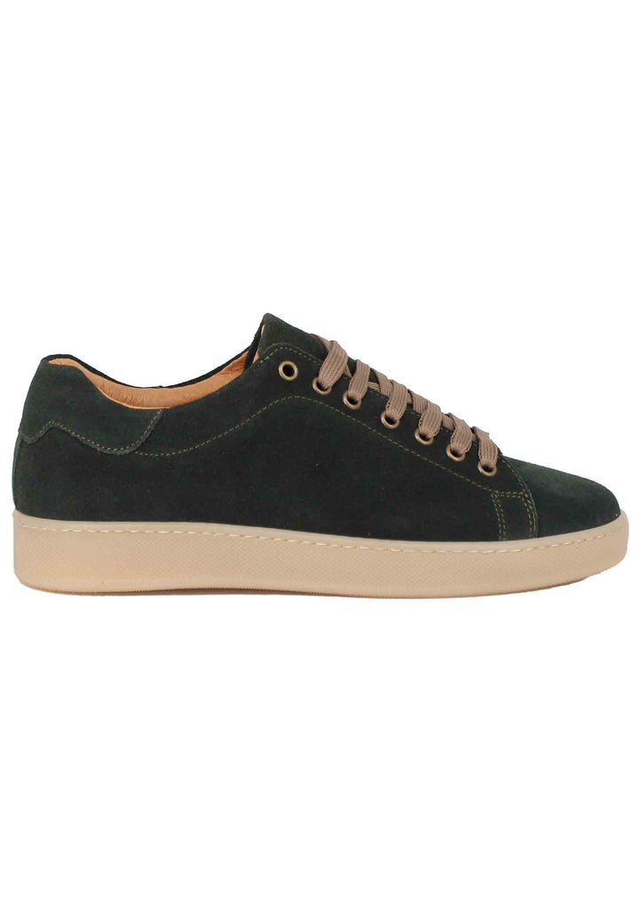 Spatarella Sneakers uomo in camoscio verde con fondo in gomma Consegna Veloce