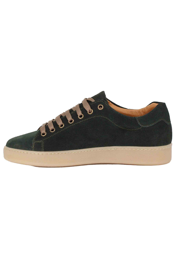 Spatarella Sneakers uomo in camoscio verde con fondo in gomma Consegna Veloce