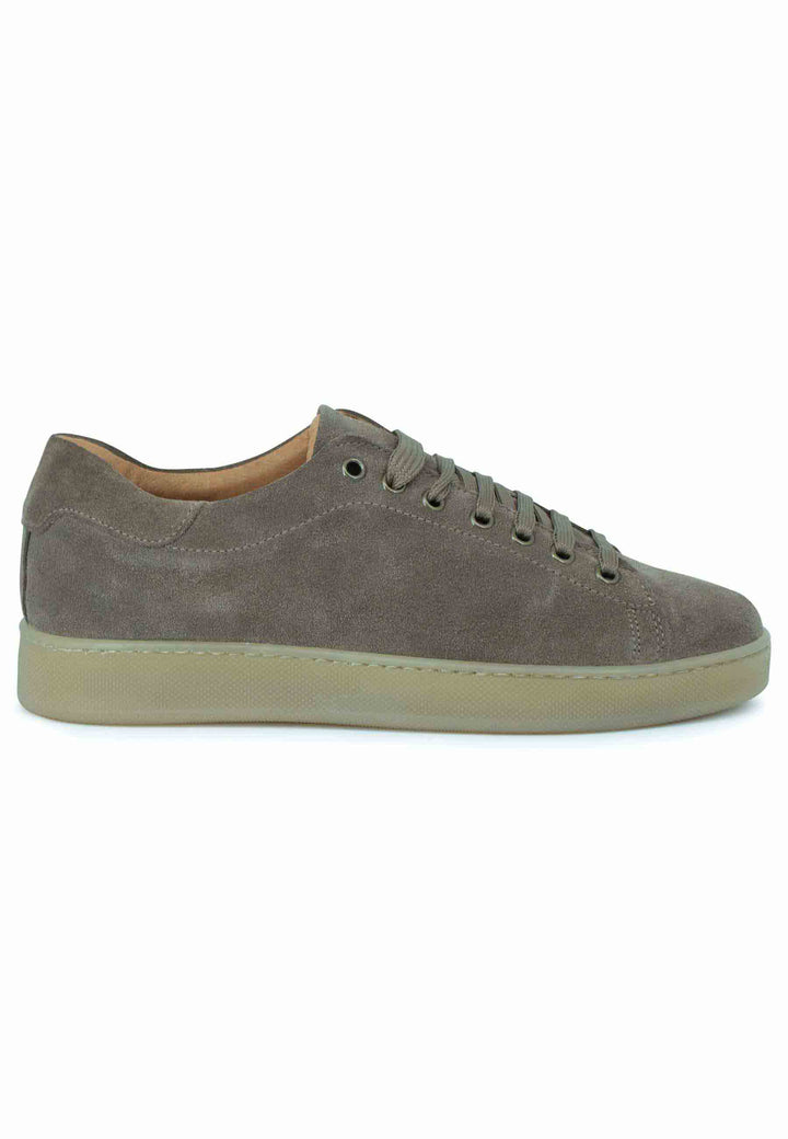 Spatarella Sneakers uomo in camoscio tortora con fondo gomma Promozione Limitata
