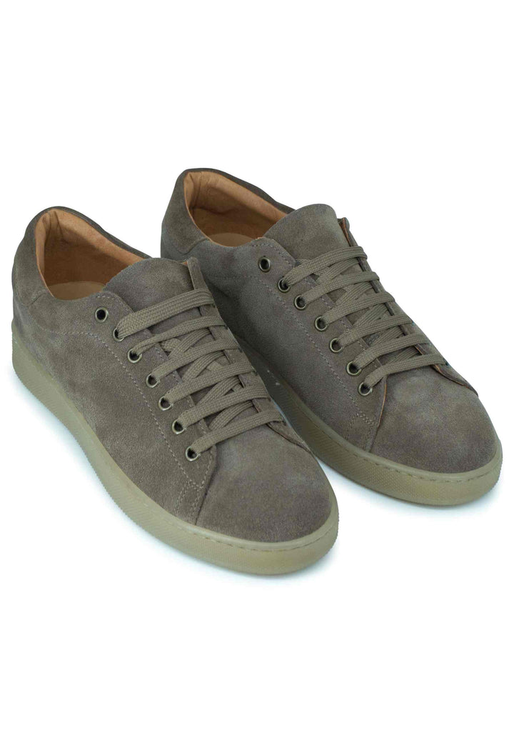 Spatarella Sneakers uomo in camoscio tortora con fondo gomma Promozione Limitata