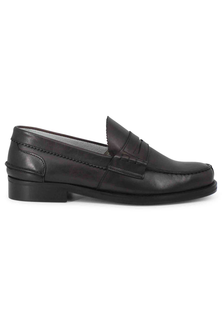 Spatarella Mocassini uomo in pelle testa di moro e fondo in cuoio Sconto