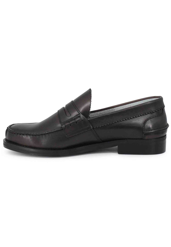 Spatarella Mocassini uomo in pelle testa di moro e fondo in cuoio Sconto