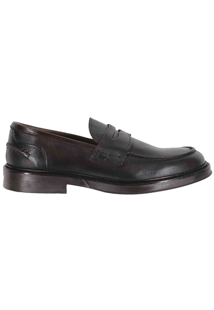 Spatarella Mocassini uomo in pelle testa di moro con suola in gomma Offerta