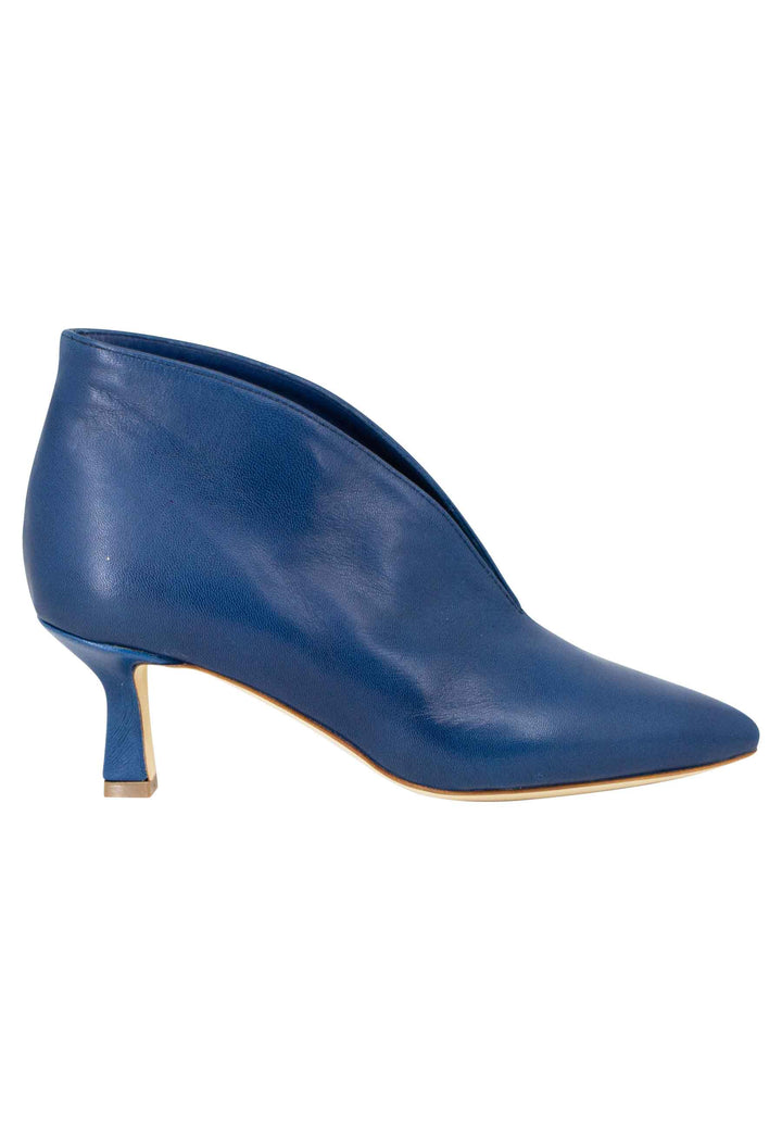 Spatarella Stivaletti donna Ankle boot in pelle blu con tacco basso Outlet
