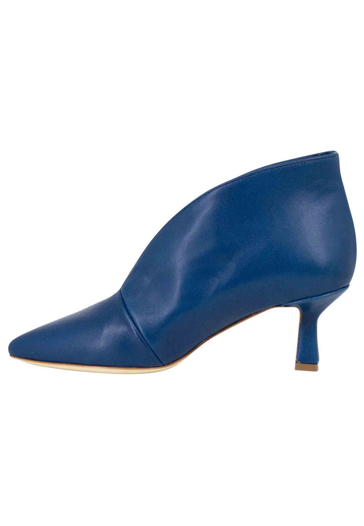 Spatarella Stivaletti donna Ankle boot in pelle blu con tacco basso Outlet