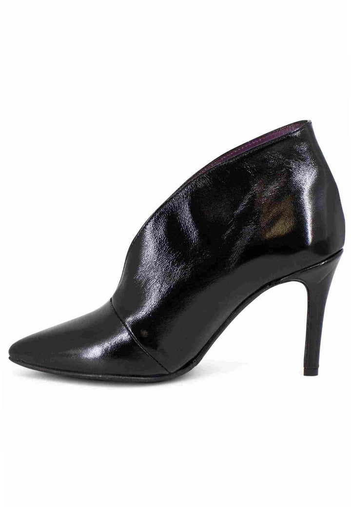 Spatarella Stivaletti donna in pelle nera tacco alto Nuova