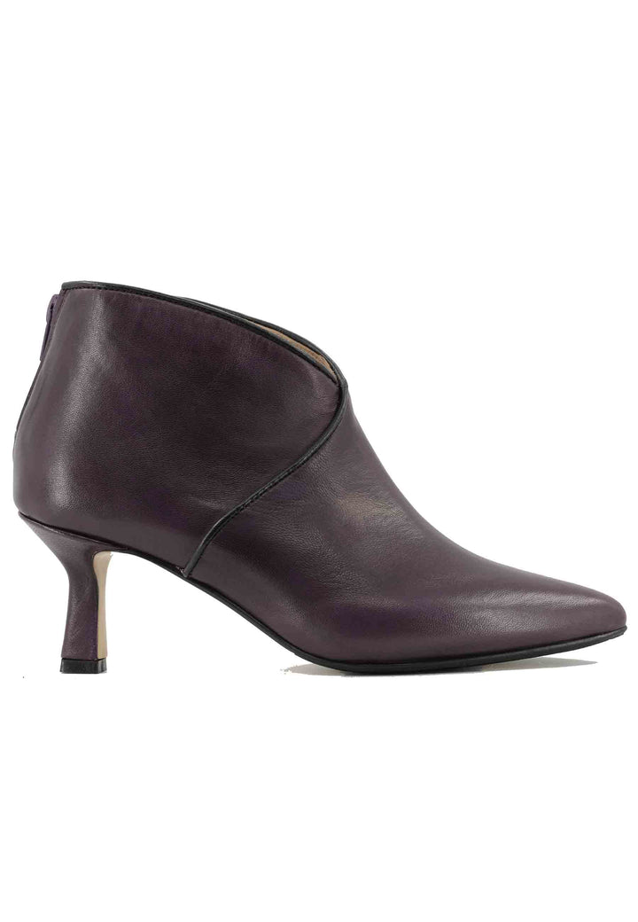 Spatarella Stivaletti TR1662/RT in pelle prugna con zip posteriore Moda
