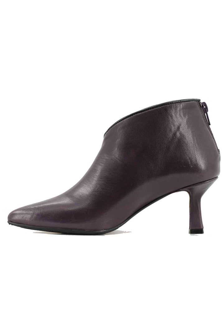 Spatarella Stivaletti TR1662/RT in pelle prugna con zip posteriore Moda