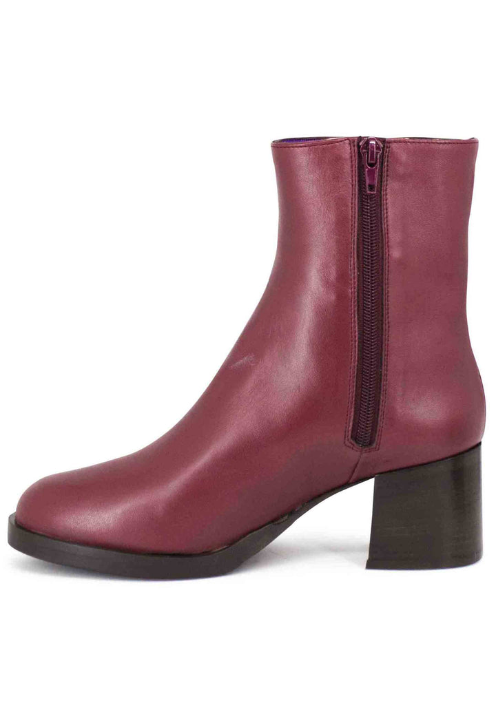 Spatarella Stivaletti donna in pelle rossa tacco basso Spedizione gratuita