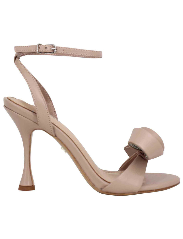 Spatarella Sandali donna in vernice nude con fiocco di strass tacco alto e cinturino alla caviglia Ruth Black Friday