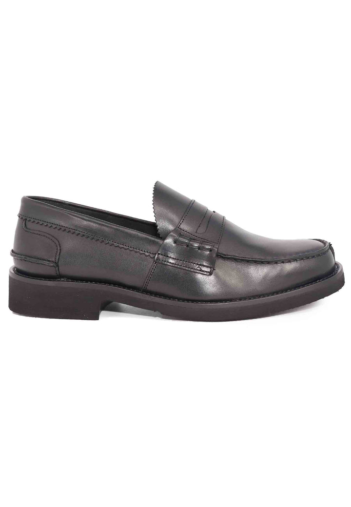 Spatarella Mocassini uomo in pelle nera con suola in gomma extra light Comprane uno, ottenene uno gratis
