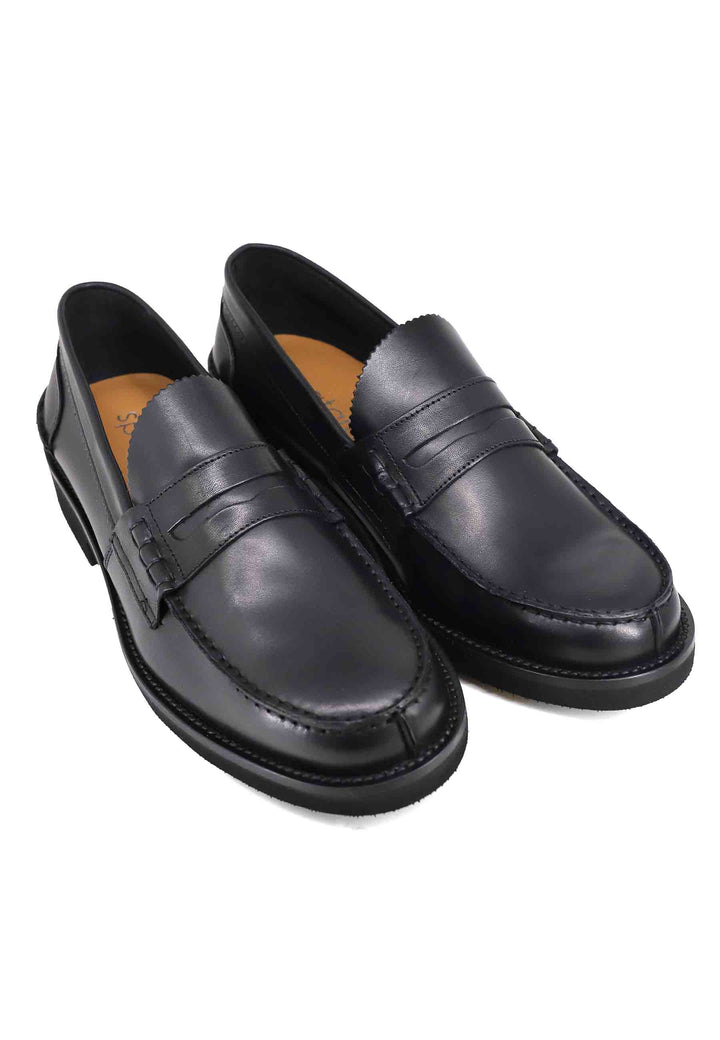 Spatarella Mocassini uomo in pelle nera con suola in gomma extra light Comprane uno, ottenene uno gratis