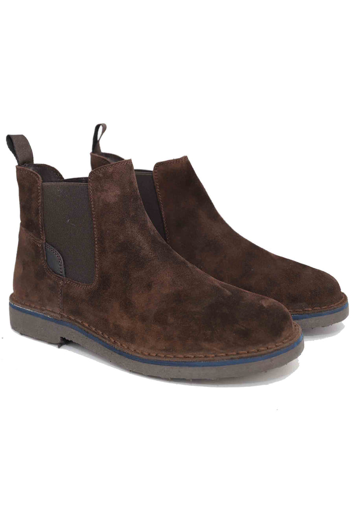 Spatarella Chelsea boot in camoscio testa di moro con suola in gomma Rilascio limitato