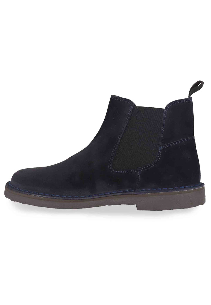 Spatarella Chelsea boot in camoscio blu con suola in gomma Ultimi tre giorni