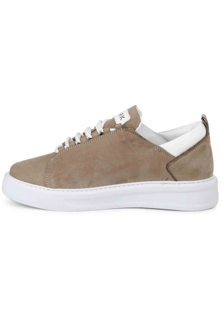 Spatarella Sneakers uomo in pelle sabbia con suola alta ACQUISTA ORA