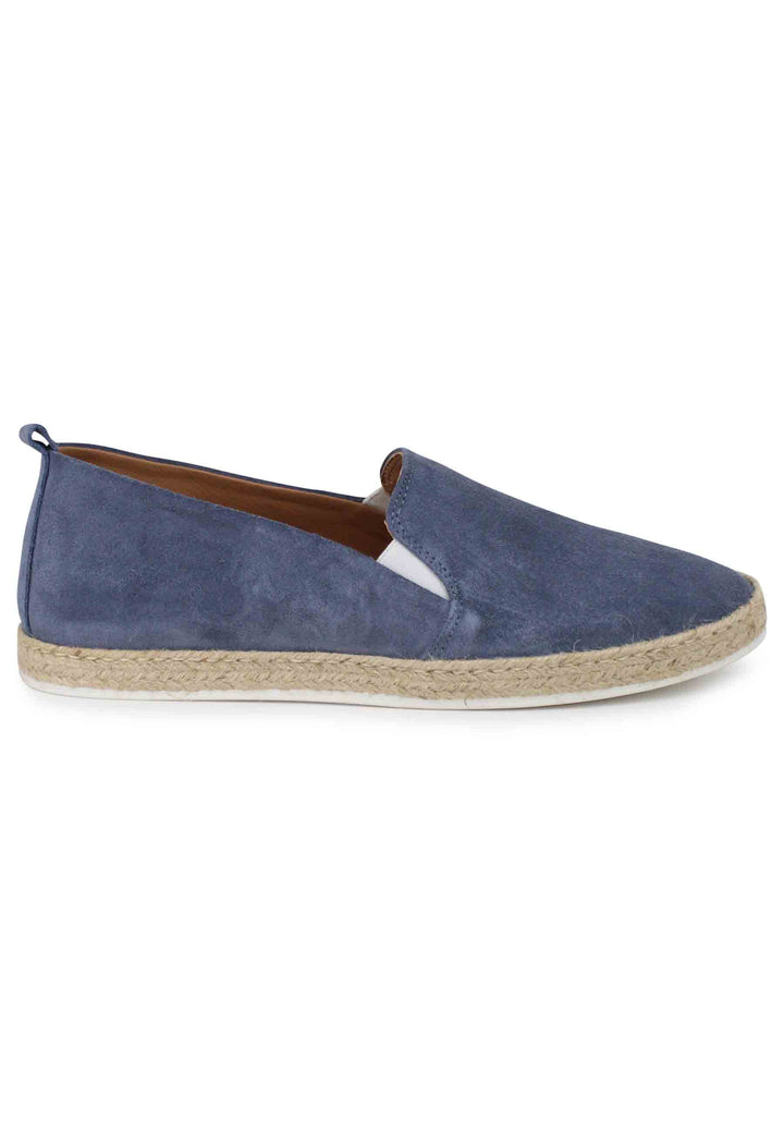 Spatarella Mocassini espadrillas uomo in camoscio blu Fino al 50% di sconto
