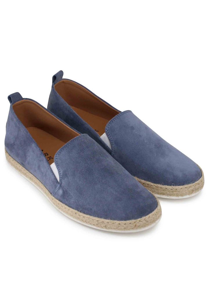 Spatarella Mocassini espadrillas uomo in camoscio blu Fino al 50% di sconto