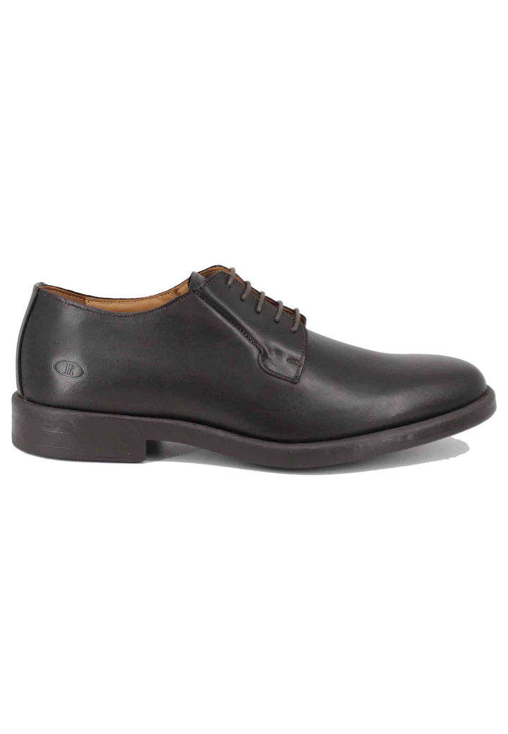 Spatarella Stringate uomo in pelle marrone con fondo gomma Fino al 65% di sconto