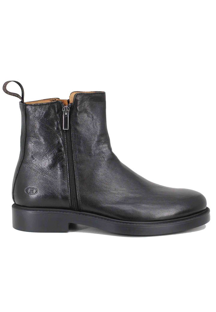 Spatarella Stivaletti uomo in pelle nero con fondo gomma Offerta speciale della fabbrica