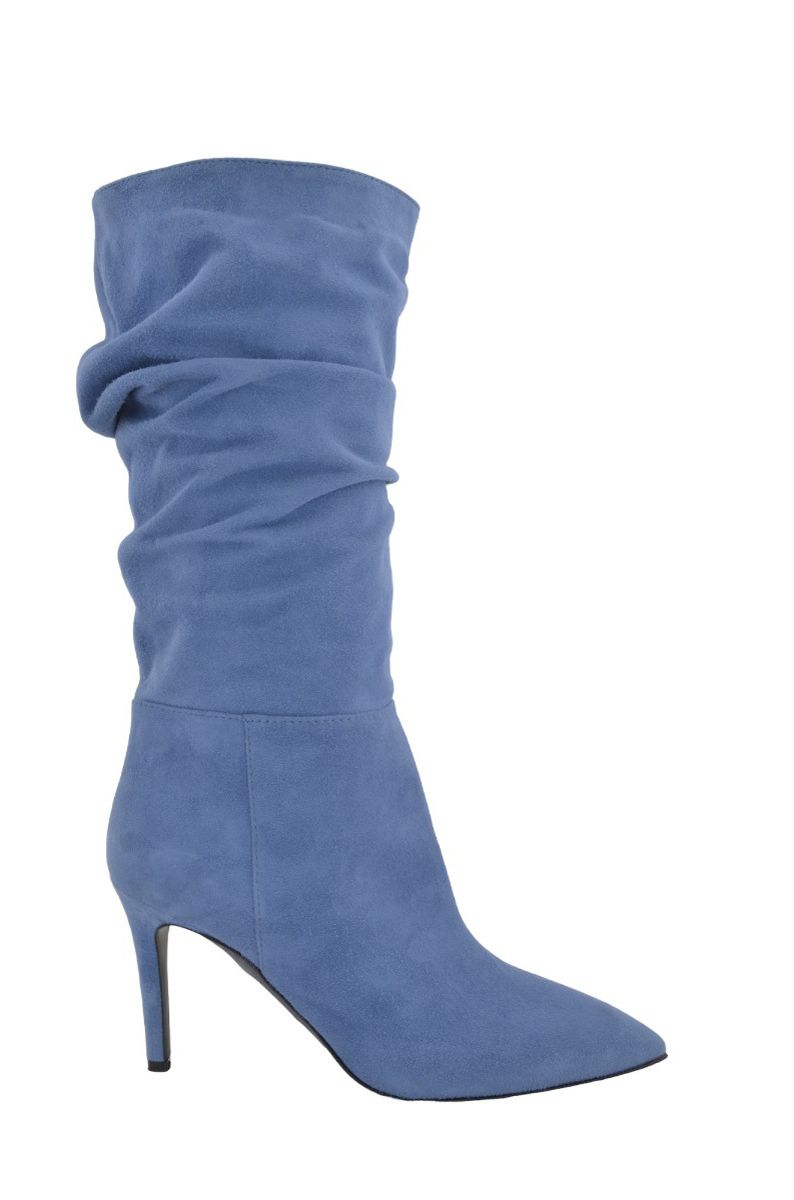 Via Roma 15 Tronchetto in camoscio jeans 4116 - Via Roma 15 Outlet