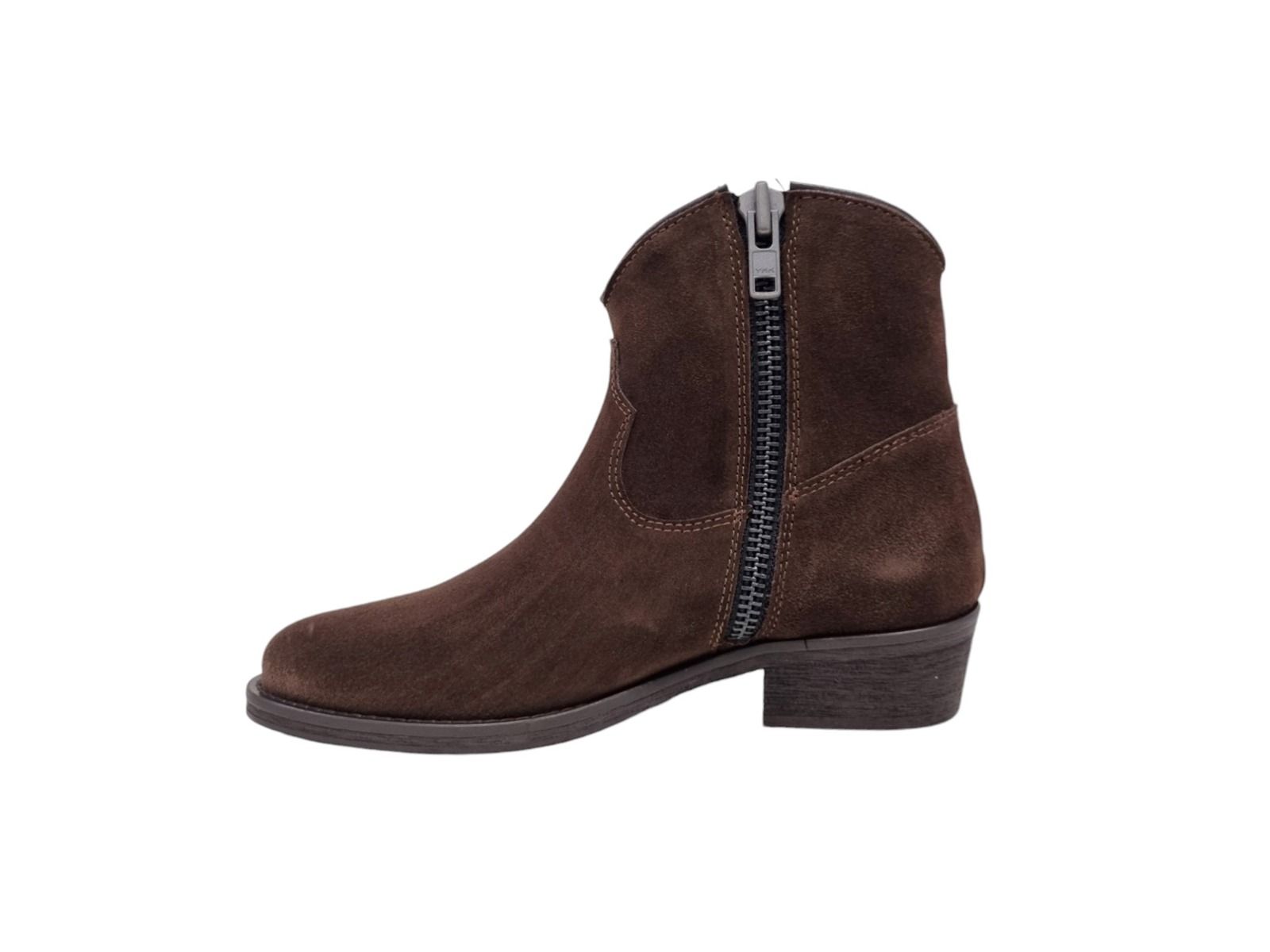 Via Roma 15 Tronchetto texano zip camoscio psyke 1476 - Via Roma 15 Sconto