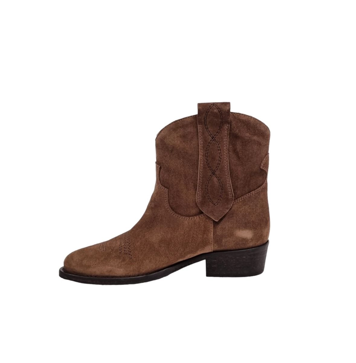 Via Roma 15 Texano ricami camoscio nocciola 4035 - Via Roma 15 Offerta
