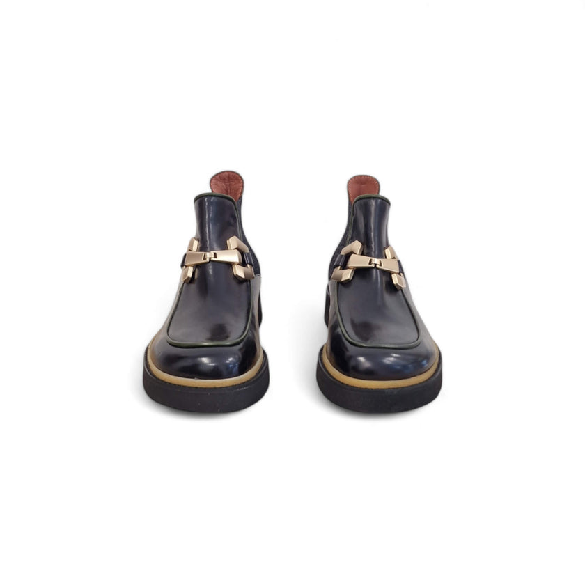 Viola Ricci Alice - Stivaletto beatles pelle nera Outlet