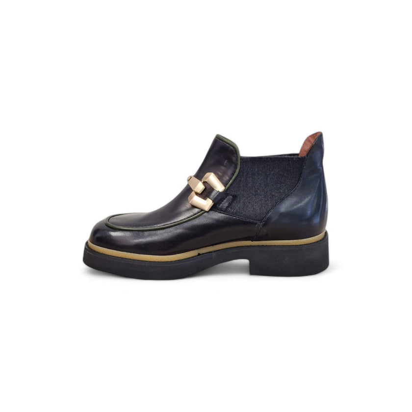 Viola Ricci Alice - Stivaletto beatles pelle nera Outlet