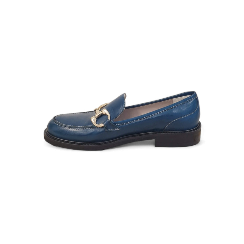 Viola Ricci Gaia - Mocassino nappa glove bleu' Saldi Di Fabbrica