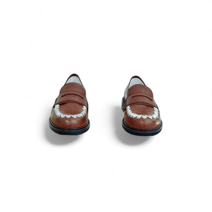 Viola Ricci Gaia - Mocassino nappa glove rhum - lana Nuova