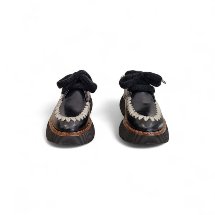 Viola Ricci Gio - Scarpa allacciata nera Vendita