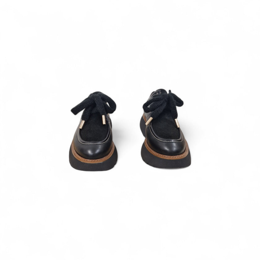 Viola Ricci Gio - Scarpa allacciata nera kav Promozione