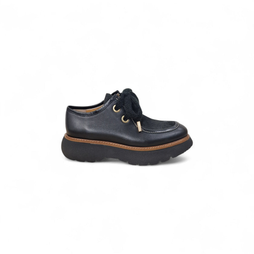 Viola Ricci Gio - Scarpa allacciata nera kav Promozione