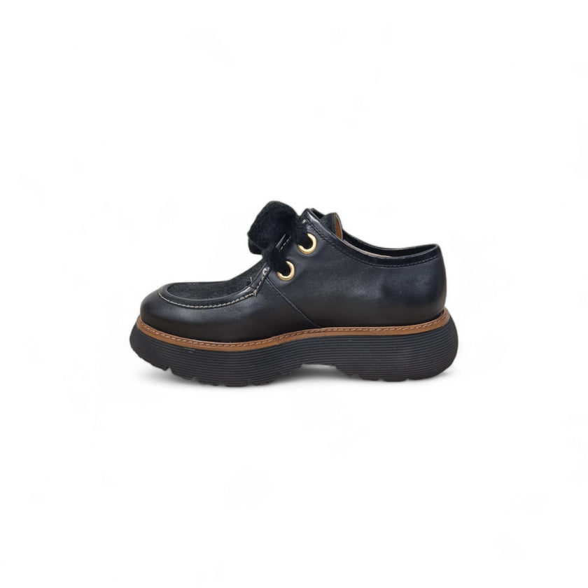 Viola Ricci Gio - Scarpa allacciata nera kav Promozione