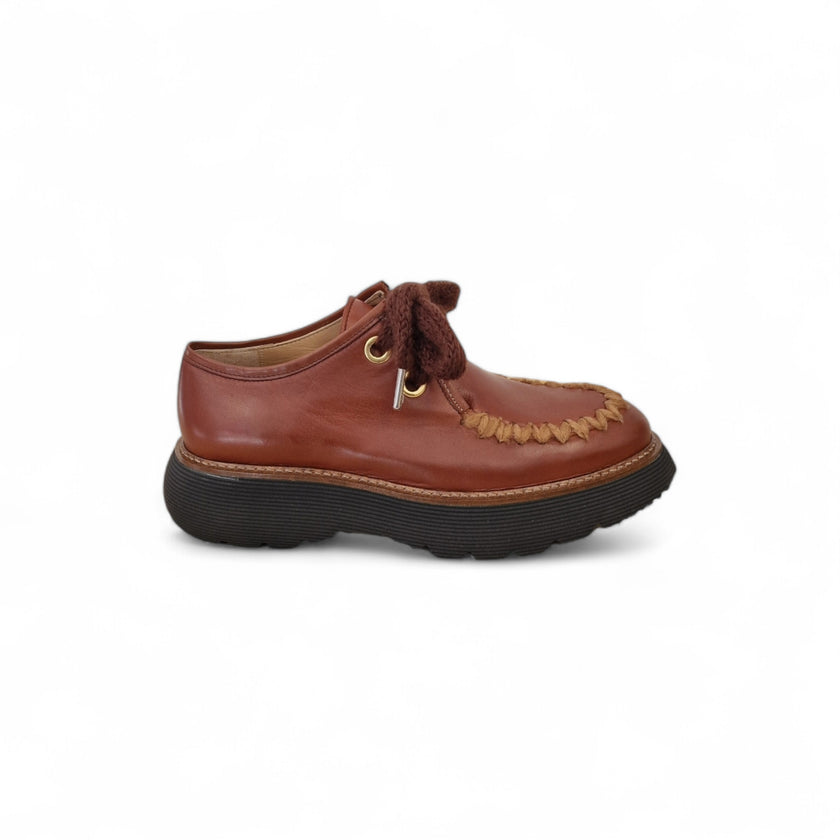 Viola Ricci Gio - Scarpa allacciata rhum Pezzi Unici