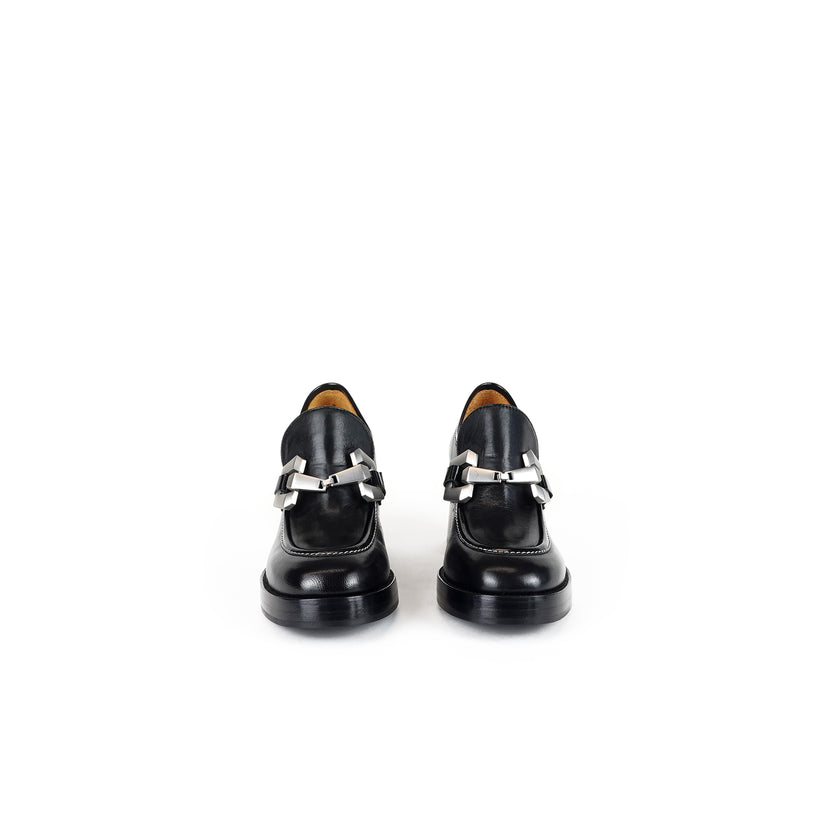 Viola Ricci Lya - Mocassino con tacco Nero Shopping Online