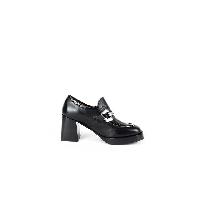 Viola Ricci Lya - Mocassino con tacco Nero Shopping Online