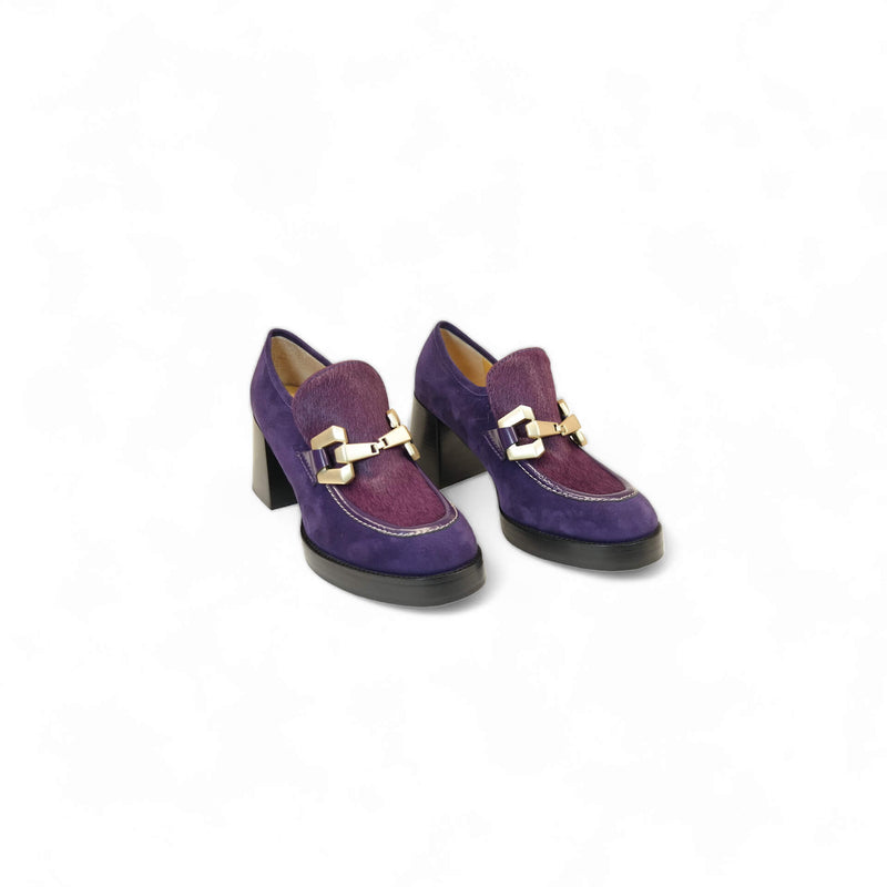 Viola Ricci Lya - Mocassino con tacco Viola Sottocosto