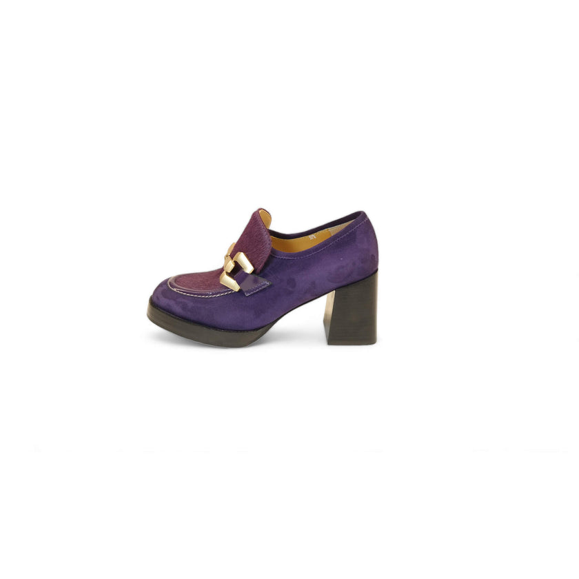Viola Ricci Lya - Mocassino con tacco Viola Sottocosto